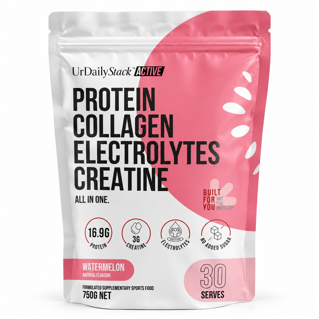 UrDailyStack Active - Collagen Protein, Electrolytes & Creatine in one powder.